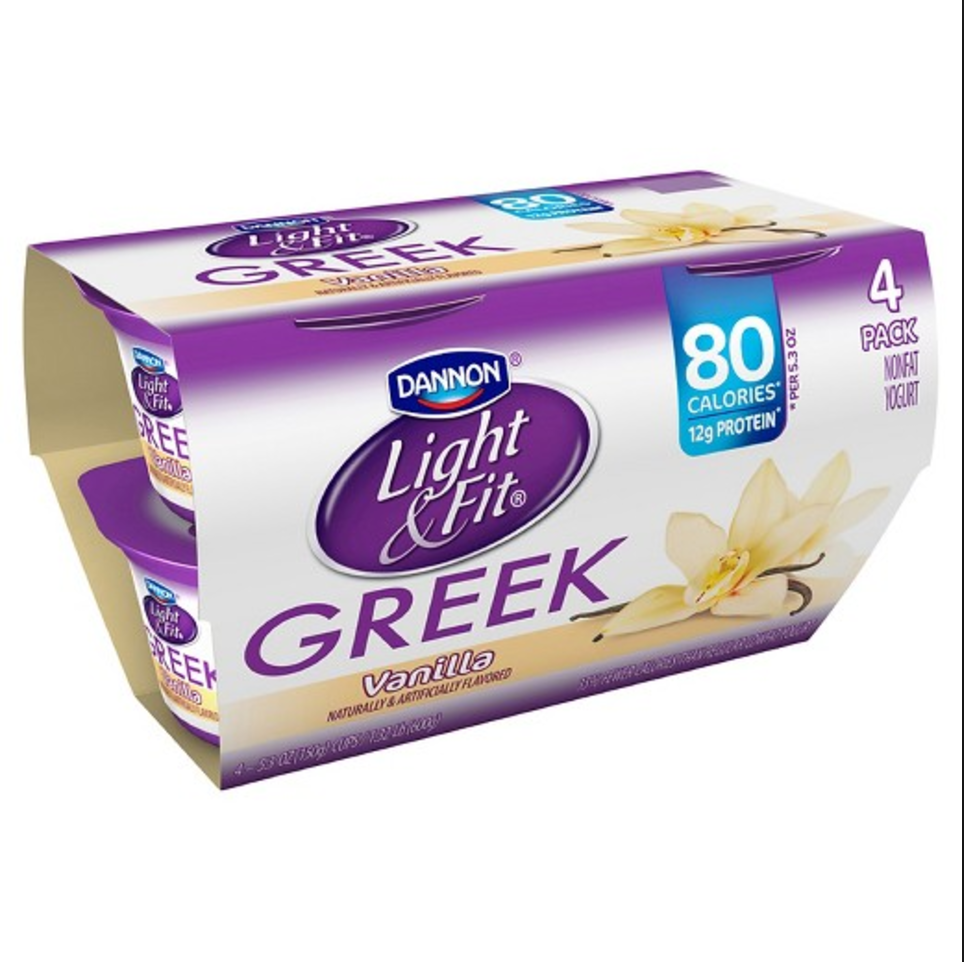 Dannon Light & Fit Vanilla Greek Yogurt 4 ct 5.3 oz La Comprita